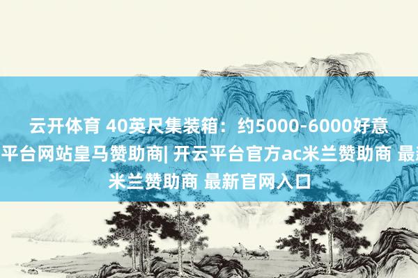 云开体育 40英尺集装箱：约5000-6000好意思元 -开云平台网站皇马赞助商| 开云平台官方ac米兰赞助商 最新官网入口